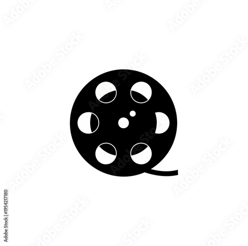 Abstract geometric lunar phases illustration on black background