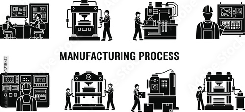Intricate fantasy illustration of five ornamental pillars featuring crown, spear, serpent, star, and trident designs, symbolic architectural artwork for mythology, decorative c