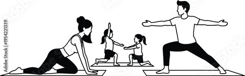 Family yoga day celebrating intl day of families with togetherness and wellness