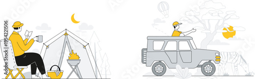 Adventurous camping and safari escapades in the wild