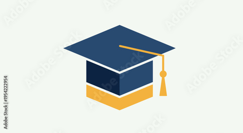 Graduation Cap Isometric Icon Symbol of Academic Achievement and Education.