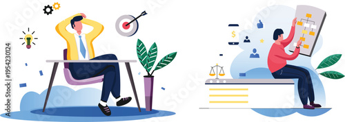 Contrast between stress and success in a modern work environment