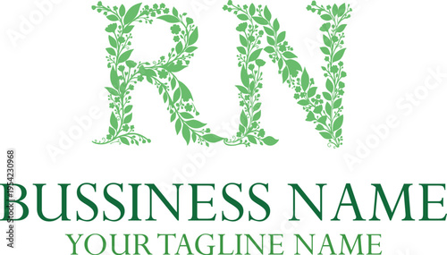 RN R rn initial logo | initial based abstract modern minimal creative logo, vector template image. luxury logotype logo, real estate homie logo. typography logo. initials logo