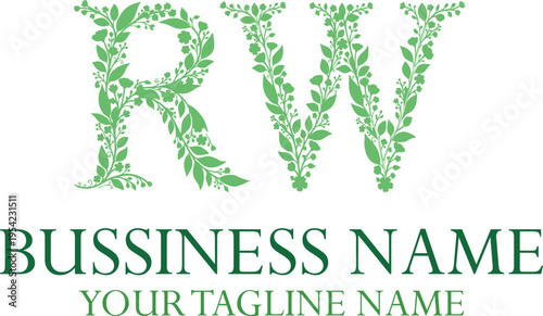 RW R rw initial logo | initial based abstract modern minimal creative logo, vector template image. luxury logotype logo, real estate homie logo. typography logo. initials logo