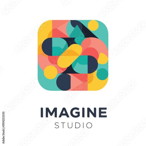 Colorful, geometric logo with a rounded square. The text "IMAGINE STUDIO" is below