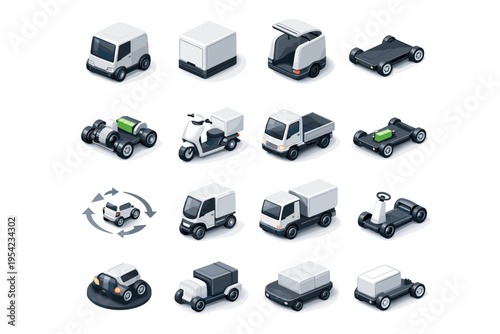 Vector image energy compact generation vehicle simple micro electric transport wheel icon