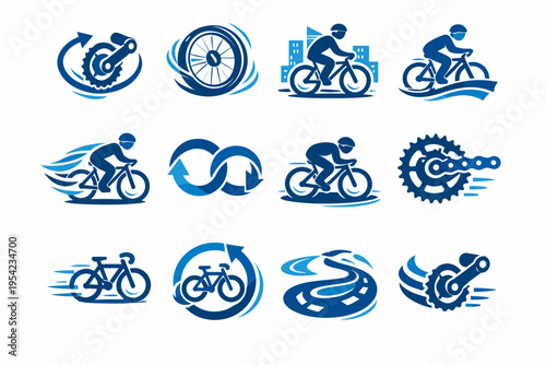Image circular icon motion generation rotational commute urban smooth simple vector daily