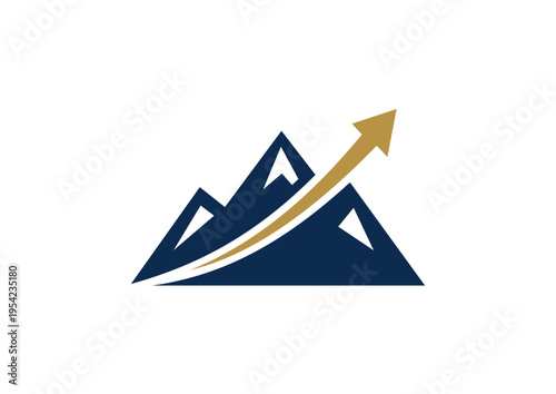 Blue Mountain Graph Arrow Growth Chart.