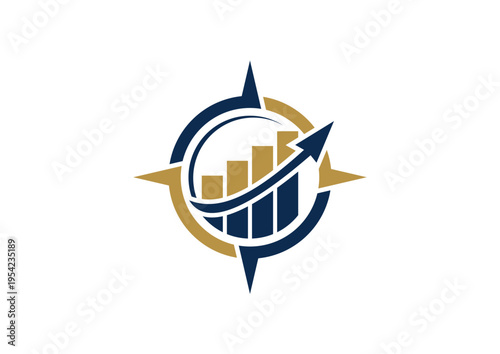 Business Graph Logo with Arrow.