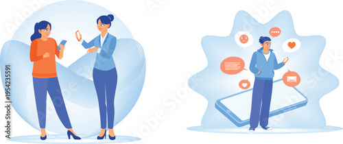 Digital communication and social media interactions between individuals