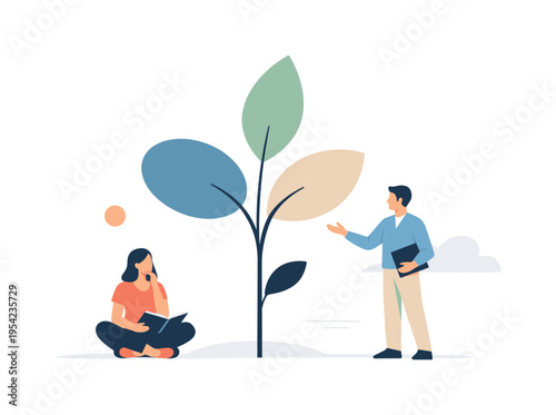 A design focused concept exploring organic shapes and botanical inspiration in contemporary visual communication, emphasizing simplicity and aesthetic clarity in abstract