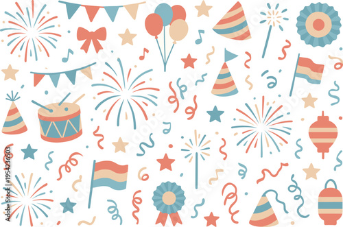 Festive independence celebration and joyful national holiday gathering with bright community event atmosphere