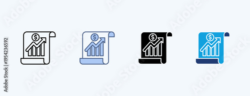 Economic Policy Multiple Icon Illustration Vector