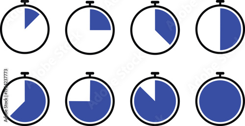 Fraction pie charts illustrating various proportions
