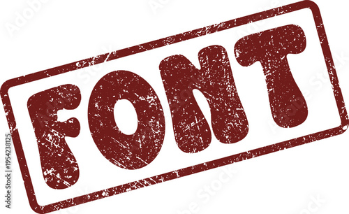 Distressed typography stamp featuring the word FONT for creative digital design projects and graphic assets