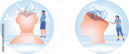 A woman helps a person with mental clarity