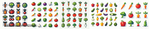 Vegetable Icon Vector Illustration Collection