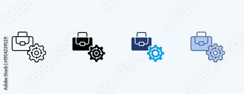Business Automation Multiple Icon Illustration Vector