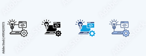 Business Platform Multiple Icon Illustration Vector