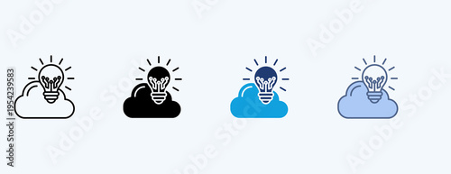Tech Development Multiple Icon Illustration Vector