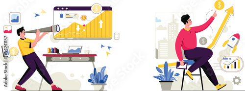 Business growth and financial success concept