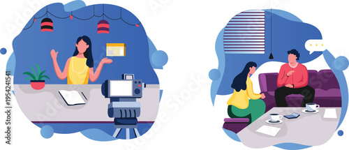 Remote work and communication concept