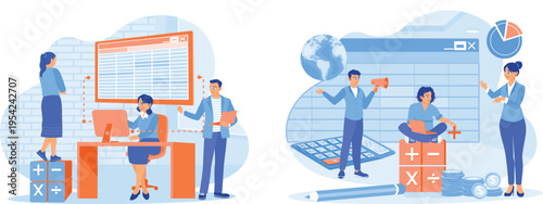 A group of people are working together on a project