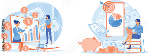 Women managing finances and savings