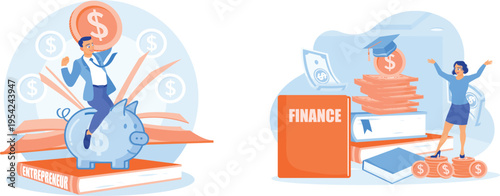 Financial literacy and education concept