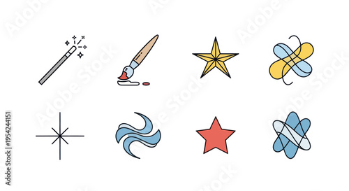 Collection of various geometric shapes icons.