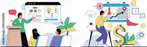 Collaboration and financial planning in a modern business setting