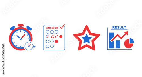 Business icons for success and result.