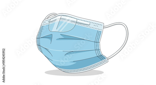 Blue Surgical Face Mask Protection.