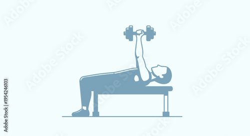 Man doing incline dumbbell press exercise.