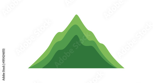 Green mountain peak illustration graphic.