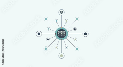 Network Connection Diagram Mainframe Hub.
