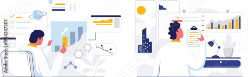 Collaborative business planning and financial analysis in a modern workspace