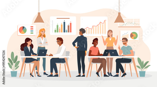 A calming, flat illustration of a potted plant. Perfect for backgrounds, website elements, or representing growth and wellbeing in design projects.