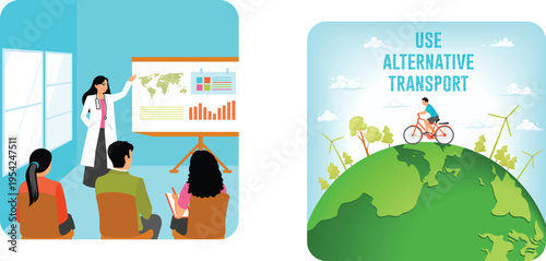 Promoting alternative transport and environmental awareness in education