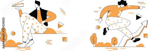 Contrast of relaxation and energetic activity in everyday life.