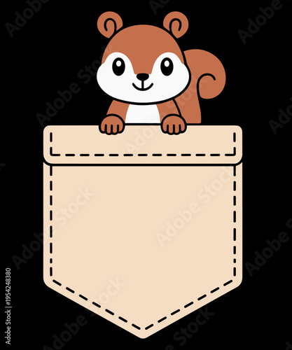 Squirrel Pocket Cute Chipmunk Rodent