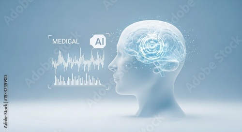 Wallpaper Mural AI Medical Technology Human Brain Concept. Torontodigital.ca