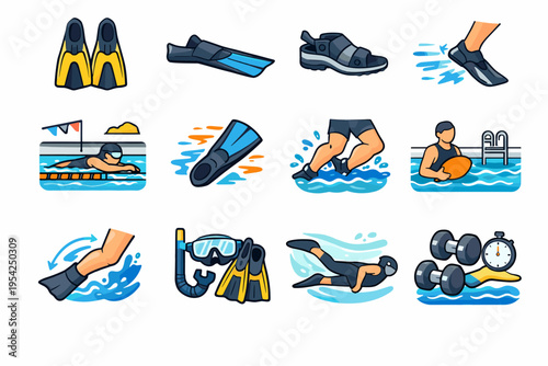 Icon cue profile heel workout vector fitness propulsion generation simple speed image