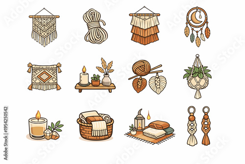 Cotton fiber icon image symbol artisan cue generation handcrafted simple layered style