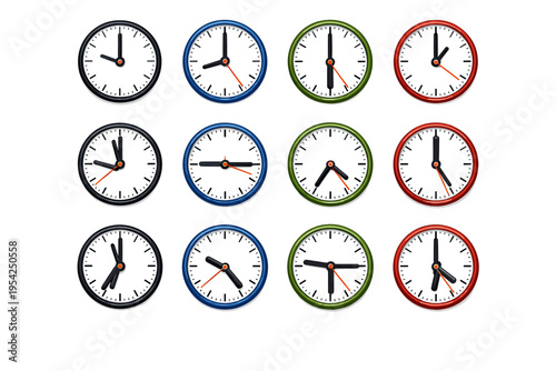 Simple office generation icon image edge punctuality time frame vector daily tick