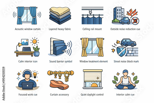 Ceiling cue icon image focused simple control window generation noise layered heavy