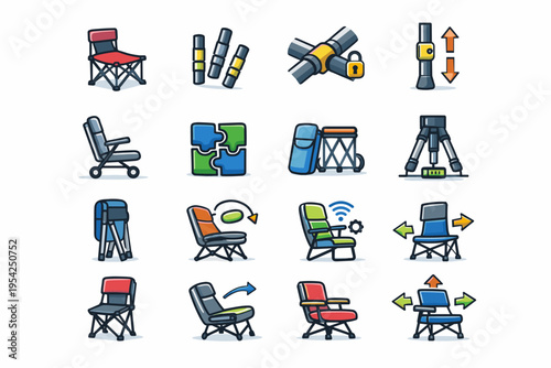 Aid vector icon adaptive smart simple generation design telescopic segmented image stability