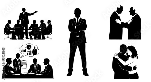 Business analytics concepts of financial documents with magnifying glass and charts icon