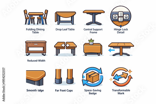 Simple folding width vector lock generation detail frame dining stability icon hosting