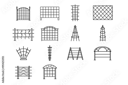Image simple vector structured aid narrow vine panel climbing plant generation frame